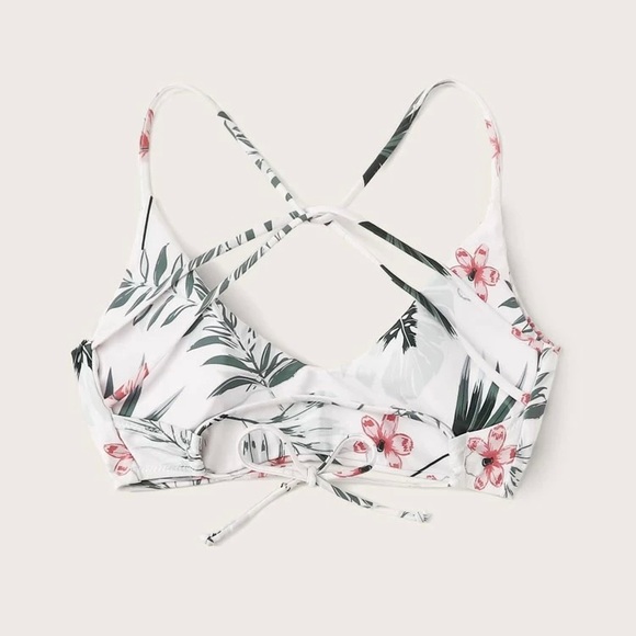 Shein Tropical White Bikini Top Size Medium - Picture 4 of 6